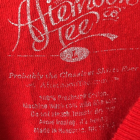 Afternoon Tee woman’s large straight outta Wisconsin red T shirt - Picture 2 of 2